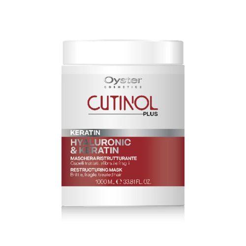 CUTINOL PLUS KERATIN MASK - Hialuron & Keratin gyenge, törékeny, vegykezelt hajra 1000ml