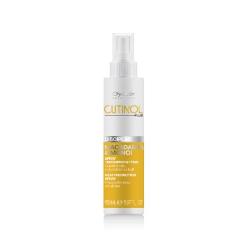 CUTINOL PLUS DISCIPLINE SPRAY - Makadámia & Monoi olaj - simító, hővédő spray egyenes hajra 150ml